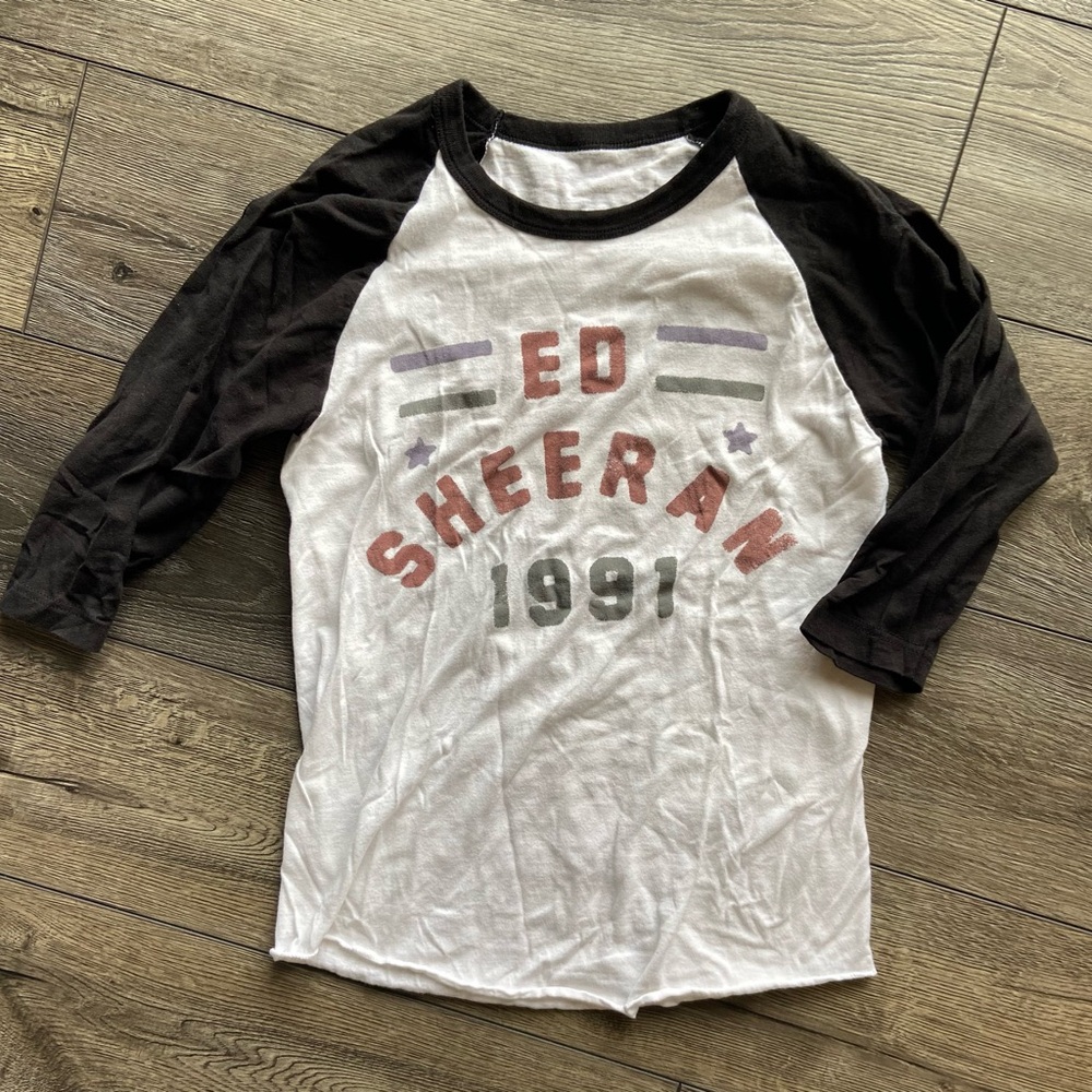Ed Sheeran concert baseball tee